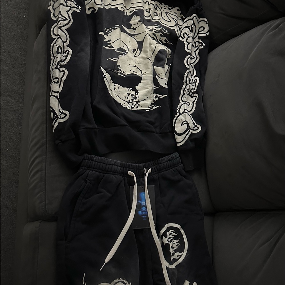 Hellstar Records Studio Graphic Hoodie and Joggers Set